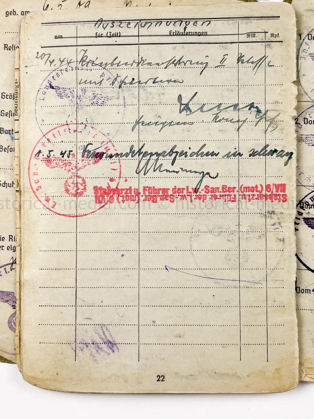 SOLDBUCH - FELDGENDARMERIE - FELDGENDARMERIE ABTEILUNG (MOT.) 690