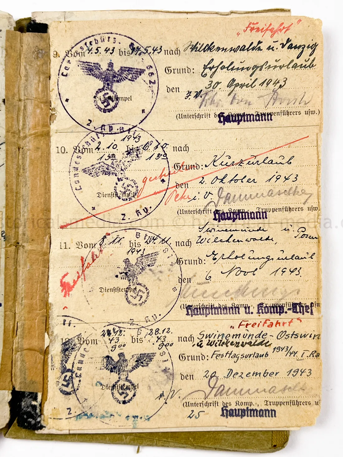 SOLDBUCH - FELDGENDARMERIE - FELDGENDARMERIE ABTEILUNG (MOT.) 690
