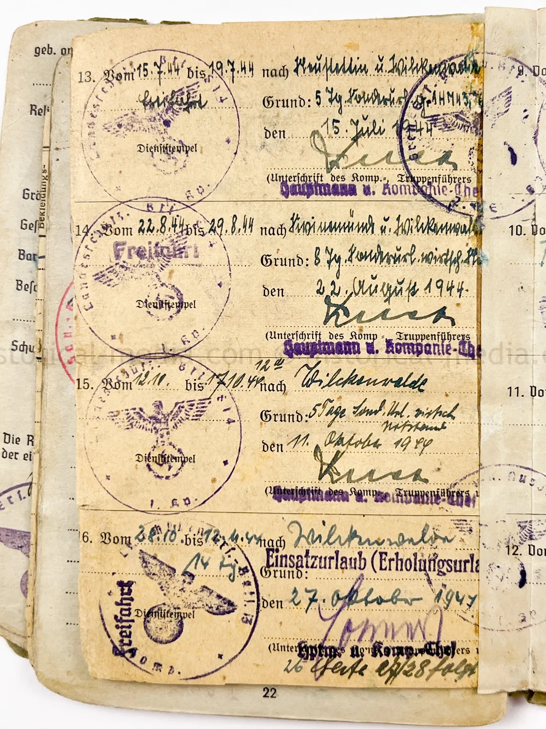 SOLDBUCH - FELDGENDARMERIE - FELDGENDARMERIE ABTEILUNG (MOT.) 690