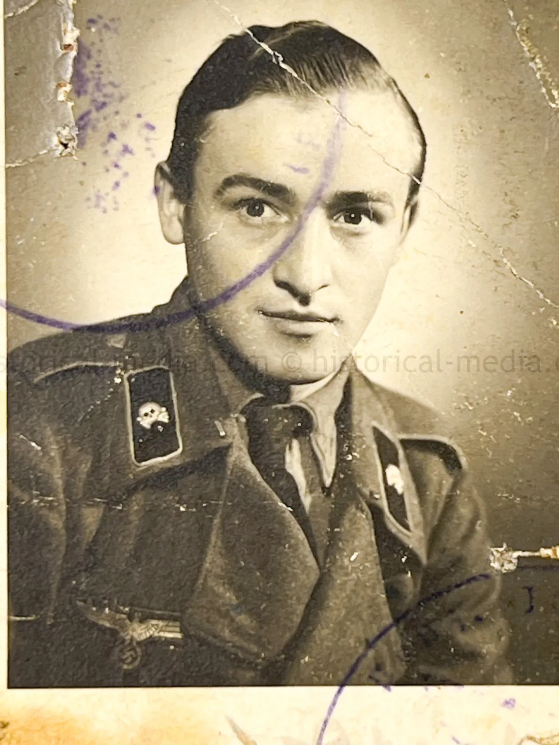 SOLDBUCH - STURMGESCHÜTZ - 14.(PZ.JG.) GREN. RGT. 405 - 121. INFANTERIE DIVISION - GOLD WOUND BADGE - KURLAND