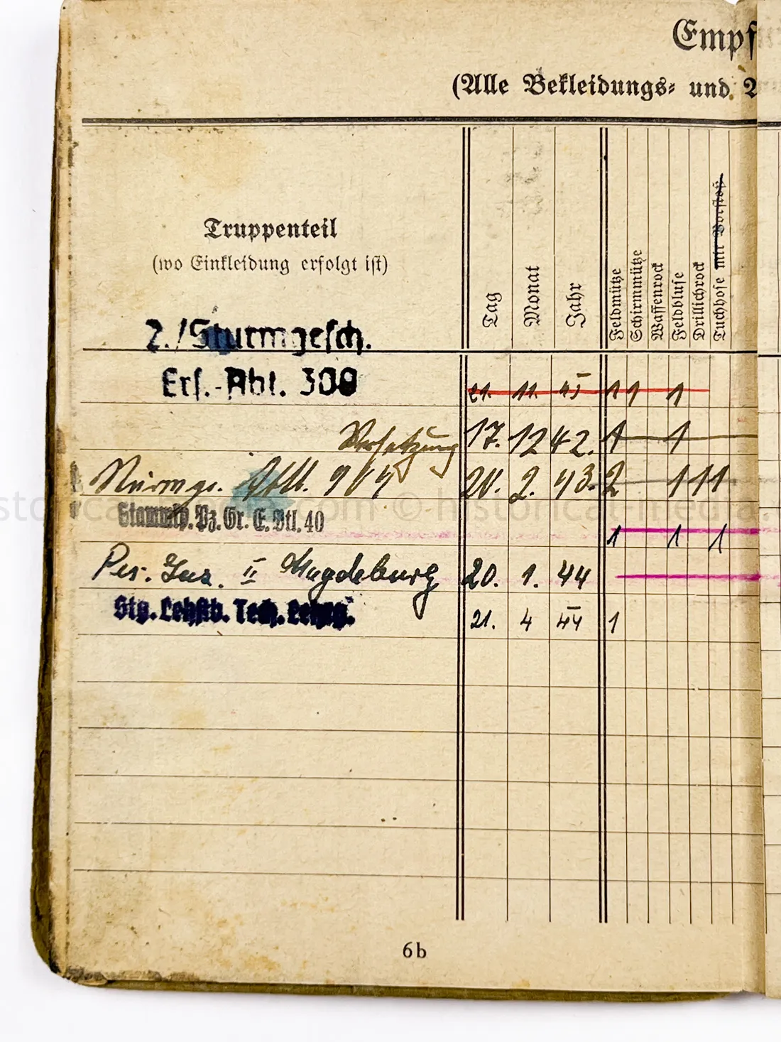 SOLDBUCH & DOCUMENT GROUPING - STURMGESCHÜTZ ABTEILUNG 904 - GOLD WOUND BADGE