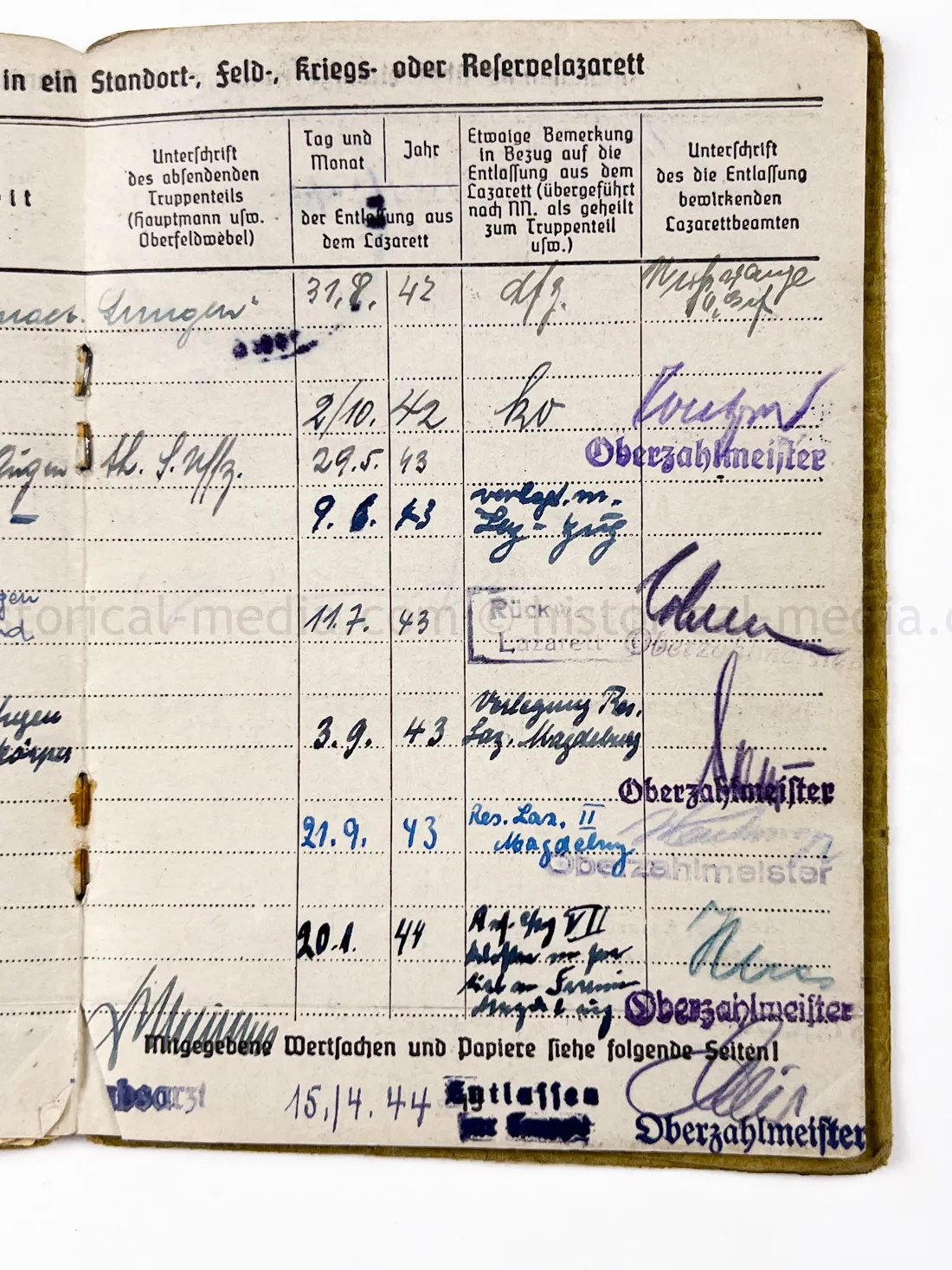 SOLDBUCH & DOCUMENT GROUPING - STURMGESCHÜTZ ABTEILUNG 904 - GOLD WOUND BADGE