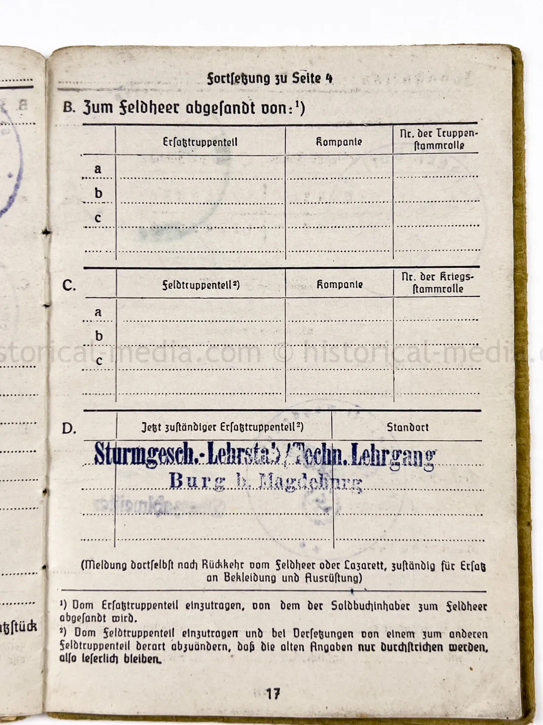SOLDBUCH & DOCUMENT GROUPING - STURMGESCHÜTZ ABTEILUNG 904 - GOLD WOUND BADGE