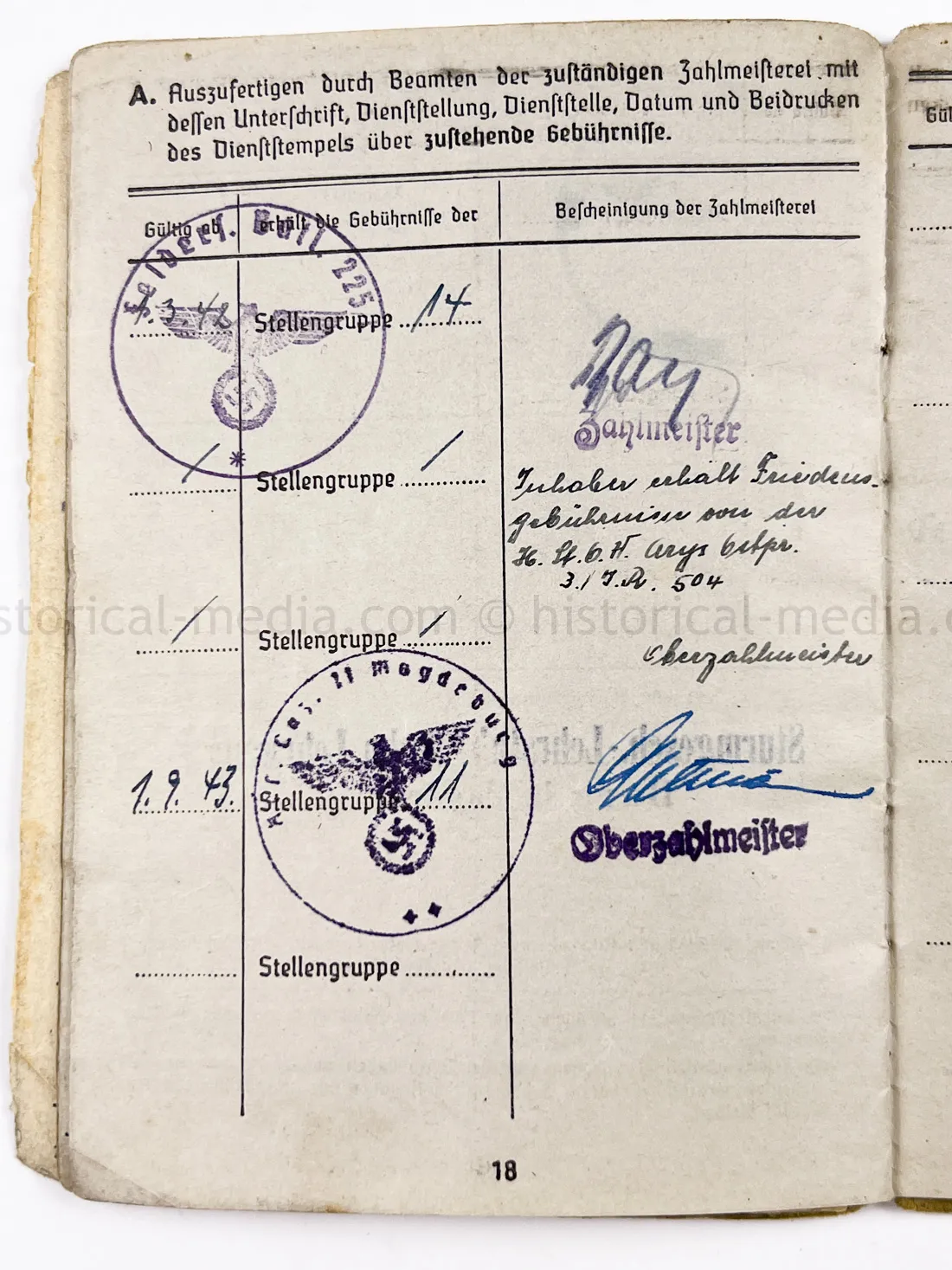 SOLDBUCH & DOCUMENT GROUPING - STURMGESCHÜTZ ABTEILUNG 904 - GOLD WOUND BADGE