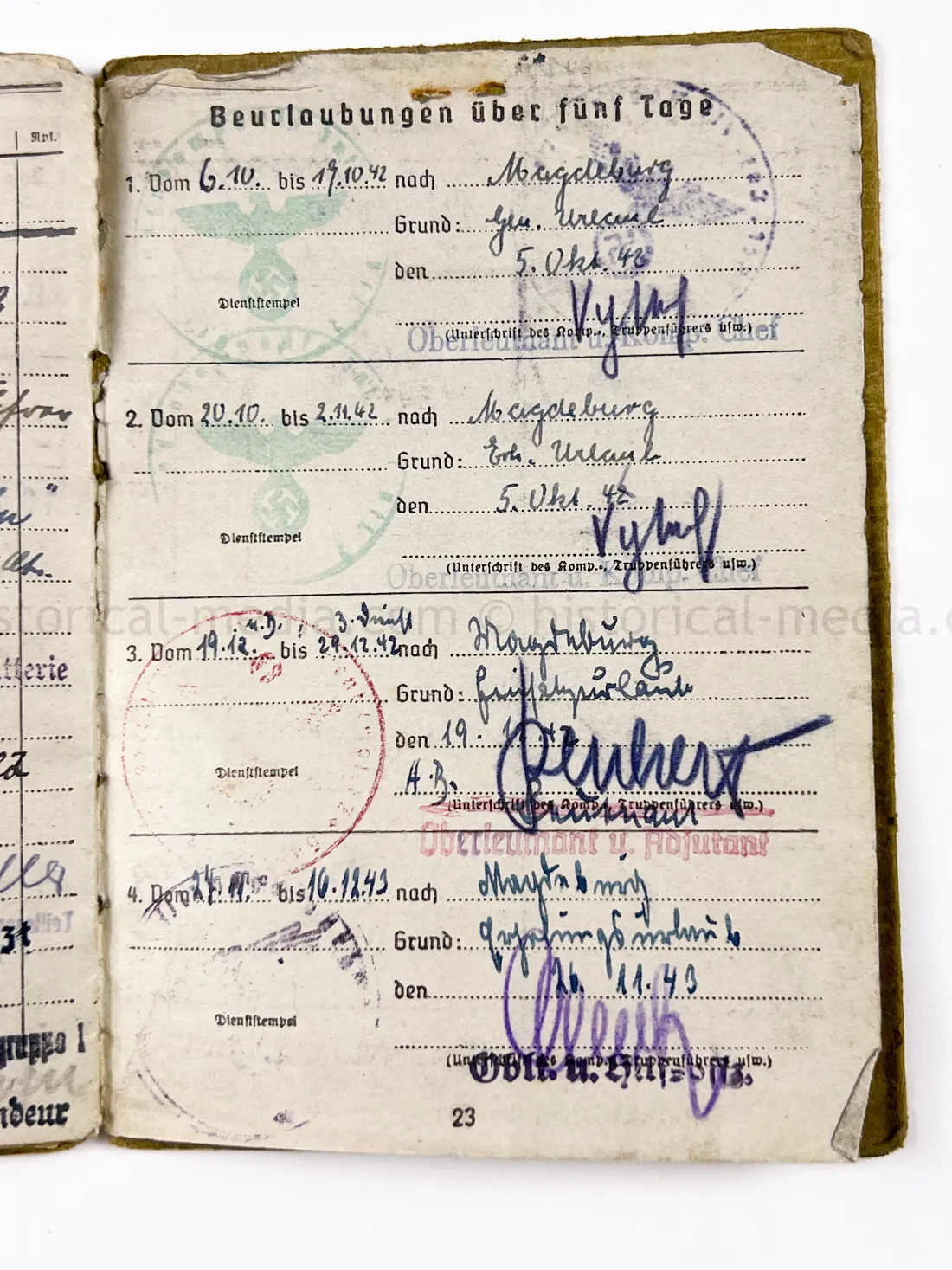 SOLDBUCH & DOCUMENT GROUPING - STURMGESCHÜTZ ABTEILUNG 904 - GOLD WOUND BADGE