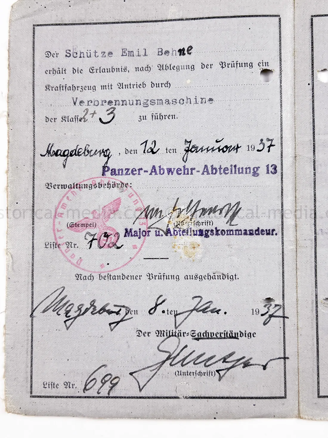 SOLDBUCH & DOCUMENT GROUPING - STURMGESCHÜTZ ABTEILUNG 904 - GOLD WOUND BADGE