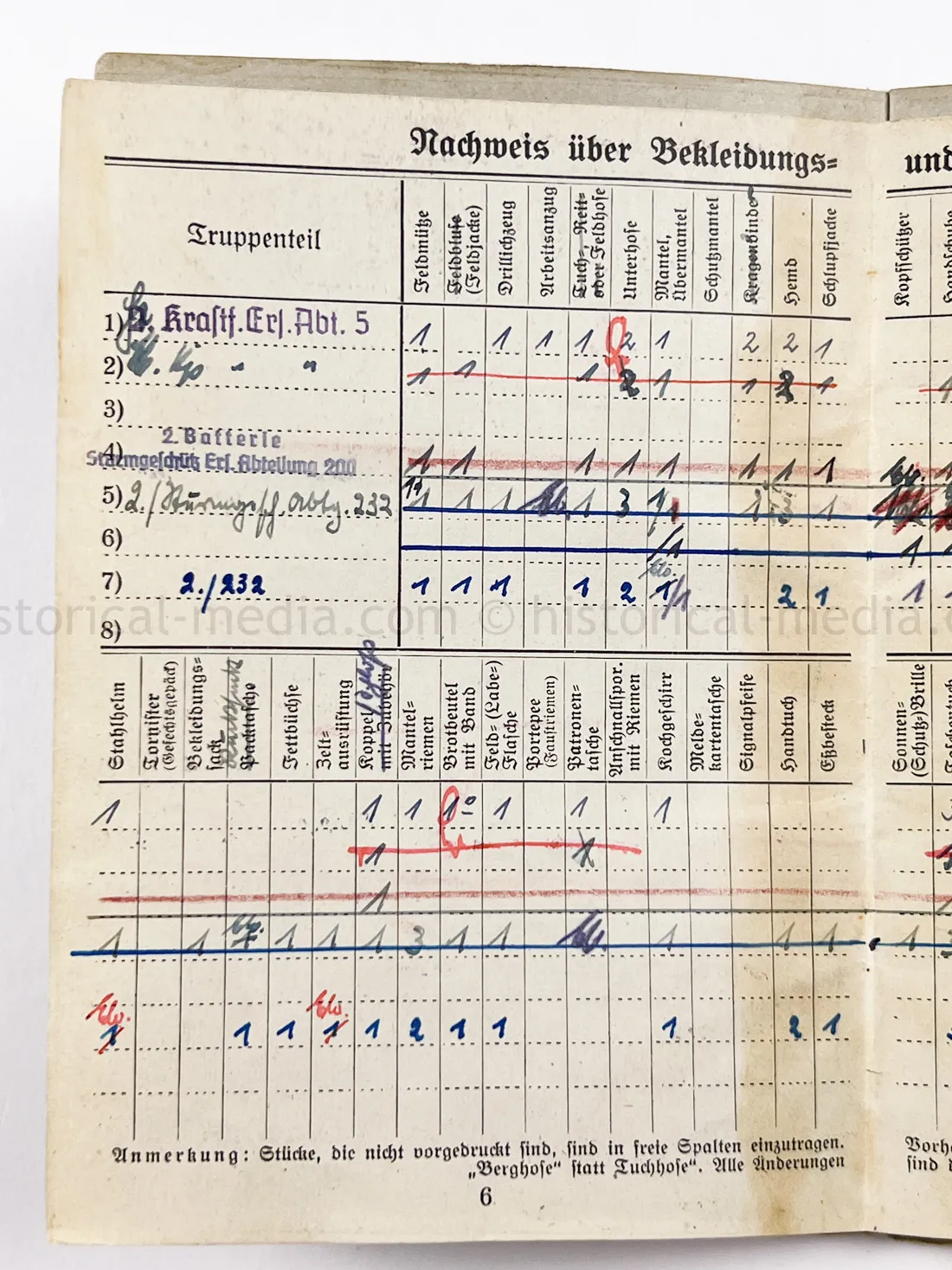 SOLDBUCH - STURMGESCHÜTZ ABTEILUNG 232