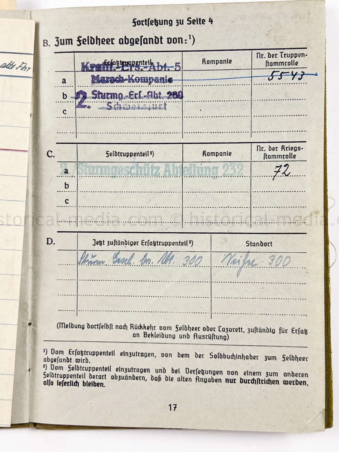 SOLDBUCH - STURMGESCHÜTZ ABTEILUNG 232