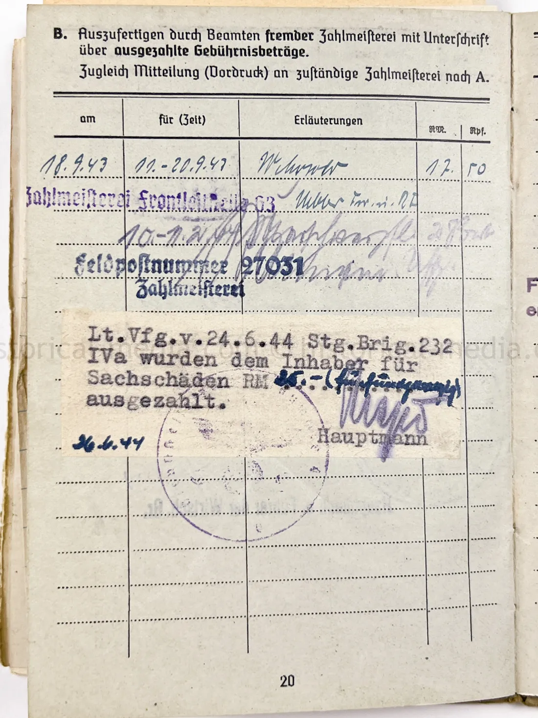 SOLDBUCH - STURMGESCHÜTZ ABTEILUNG 232