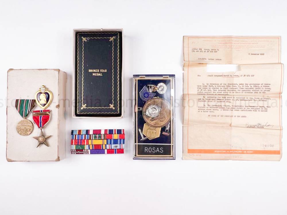 US WWII & KOREAN WAR MEDAL GROUPING - 71st INFANTRY REGIMENT - BATTLE OF THE BULGE