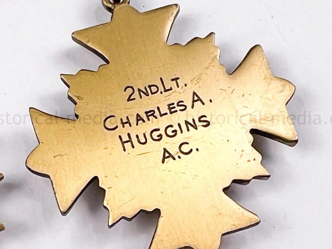 US WWII DFC & AIR MEDAL GROUPING - LT. CHARLES A. HUGGINS - 94th BOMB GROUP