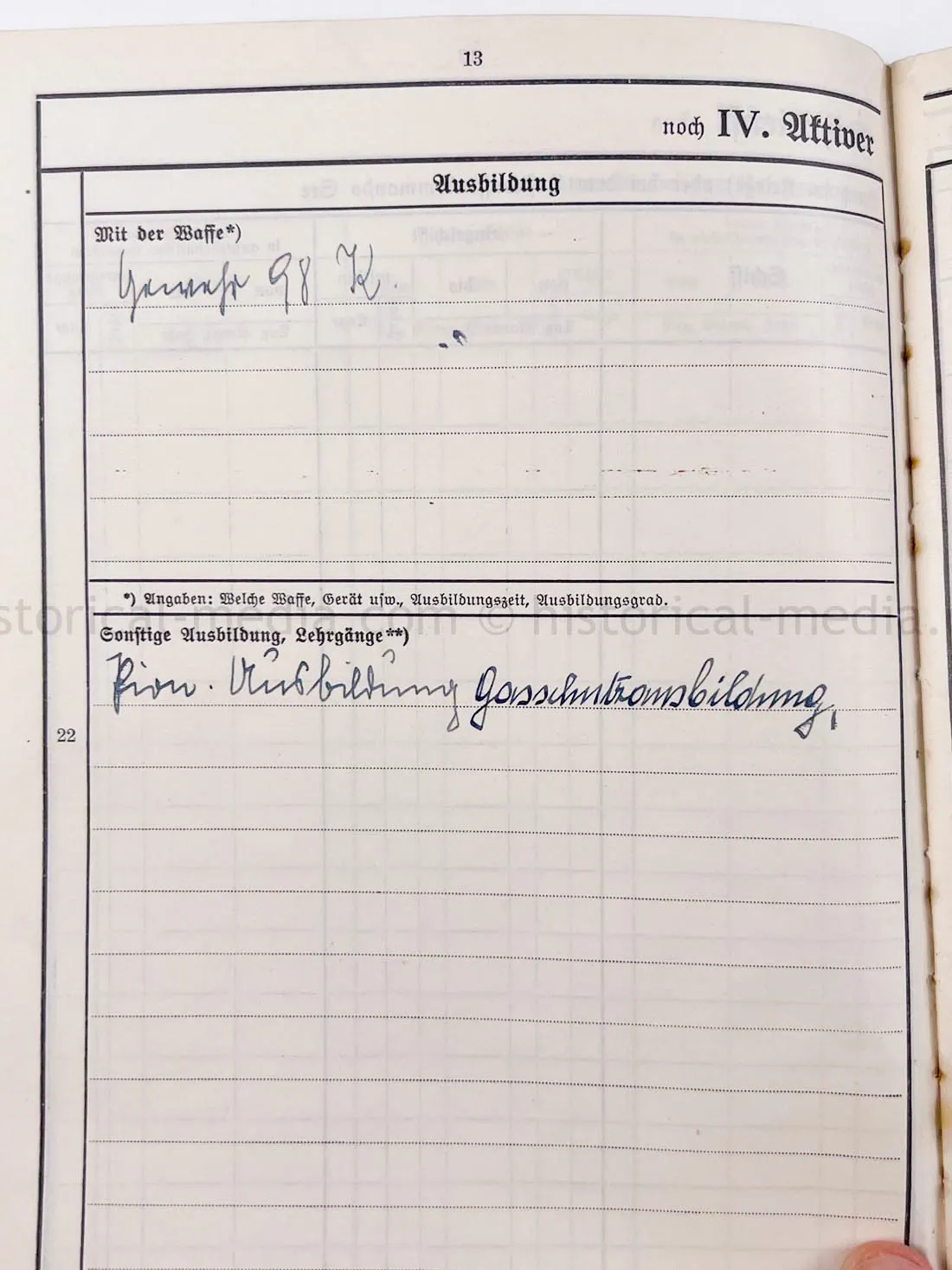 WEHRSTAMMBUCH - PANZER PIONIER - DENMARK