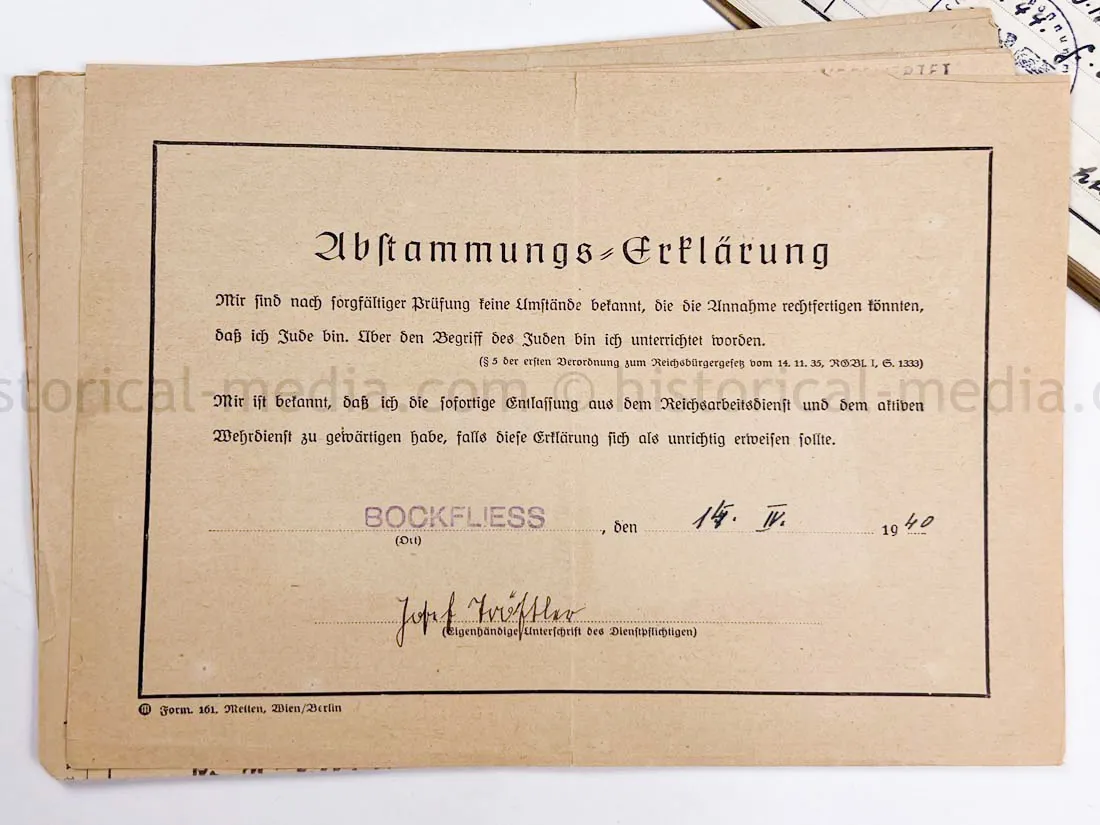 WEHRSTAMMBUCH - PANZER PIONIER - DENMARK