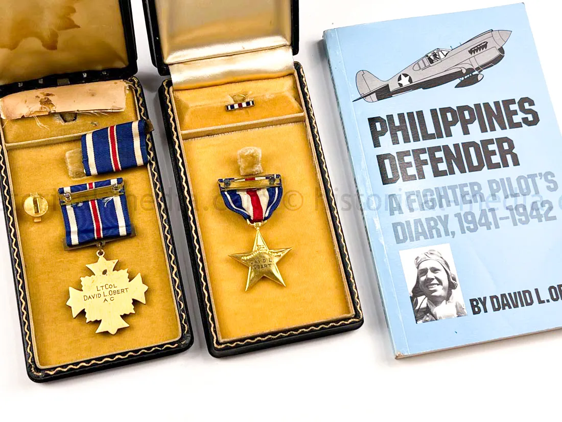 US WWII AIR CORPS FIGHTER PILOT SILVER STAR & DFC GROUPING - HISTORICALLY IMPORTANT!