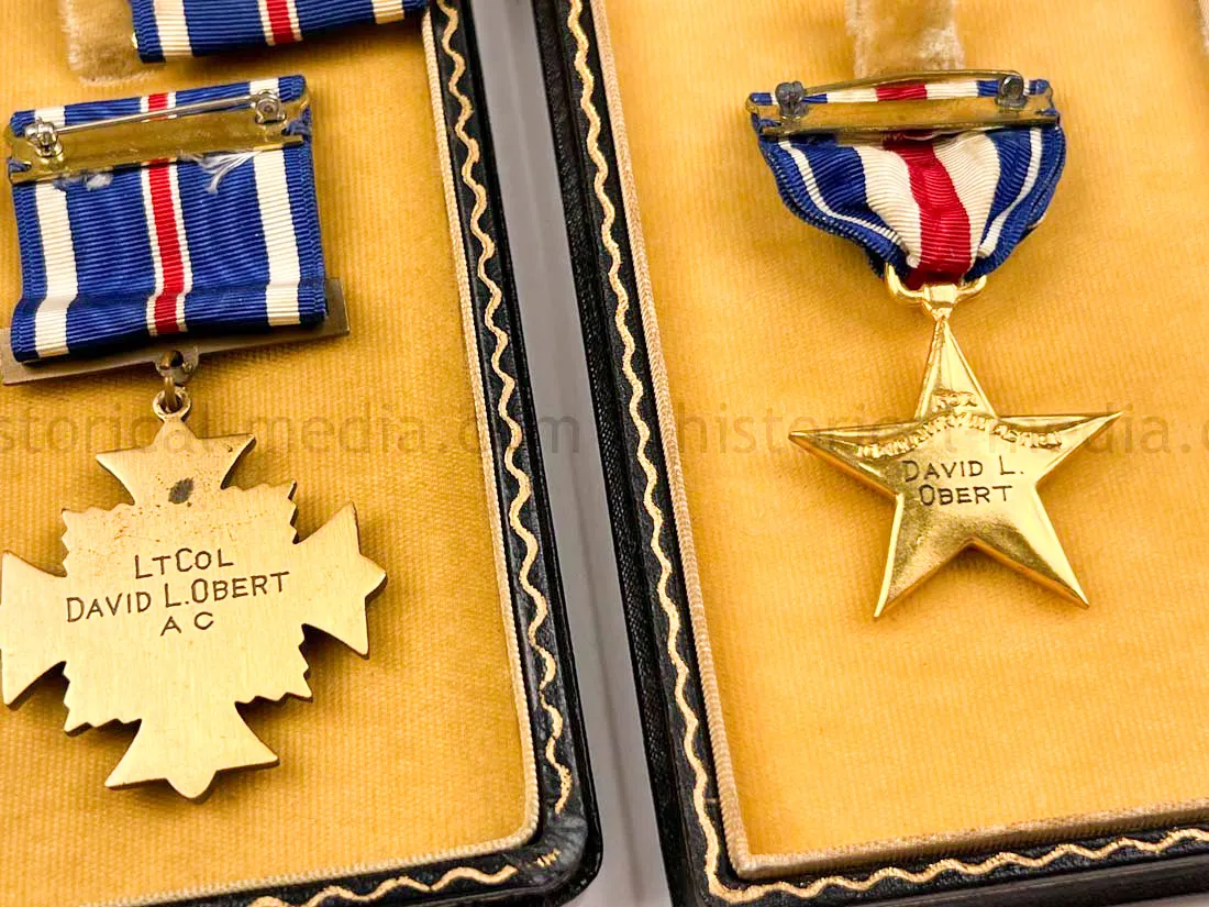 US WWII AIR CORPS FIGHTER PILOT SILVER STAR & DFC GROUPING - HISTORICALLY IMPORTANT!