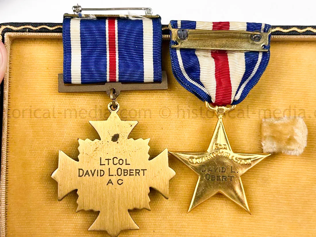 US WWII AIR CORPS FIGHTER PILOT SILVER STAR & DFC GROUPING - HISTORICALLY IMPORTANT!
