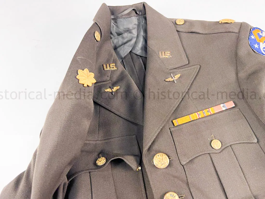 EXTENSIVE US WWII AIR CORPS A-2 GROUPING - MAJOR - 317TH TROOP CARRIER GROUP