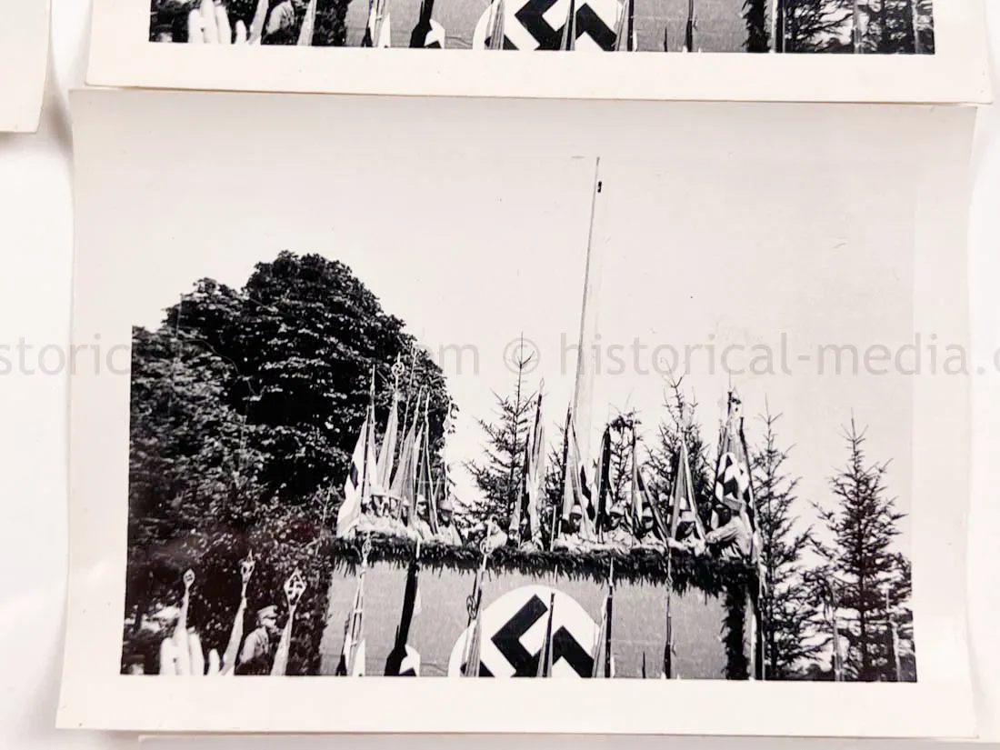 US GI WWII PHOTO GROUPING - BUCHENWALD CONCENTRATION CAMP, MUSSOLINI, AIRCRAFT, TANKS