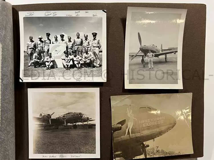 EXTENSIVE US WWII AIR CORPS A-2 GROUPING - MAJOR - 317TH TROOP CARRIER GROUP