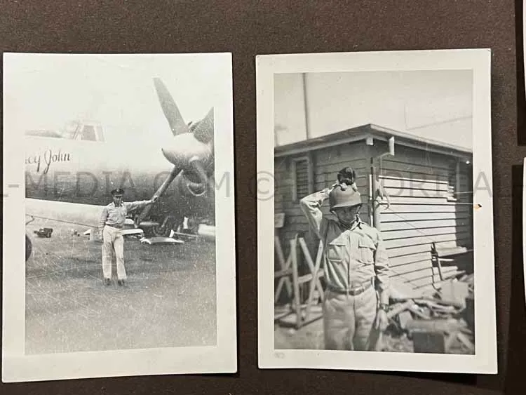 EXTENSIVE US WWII AIR CORPS A-2 GROUPING - MAJOR - 317TH TROOP CARRIER GROUP