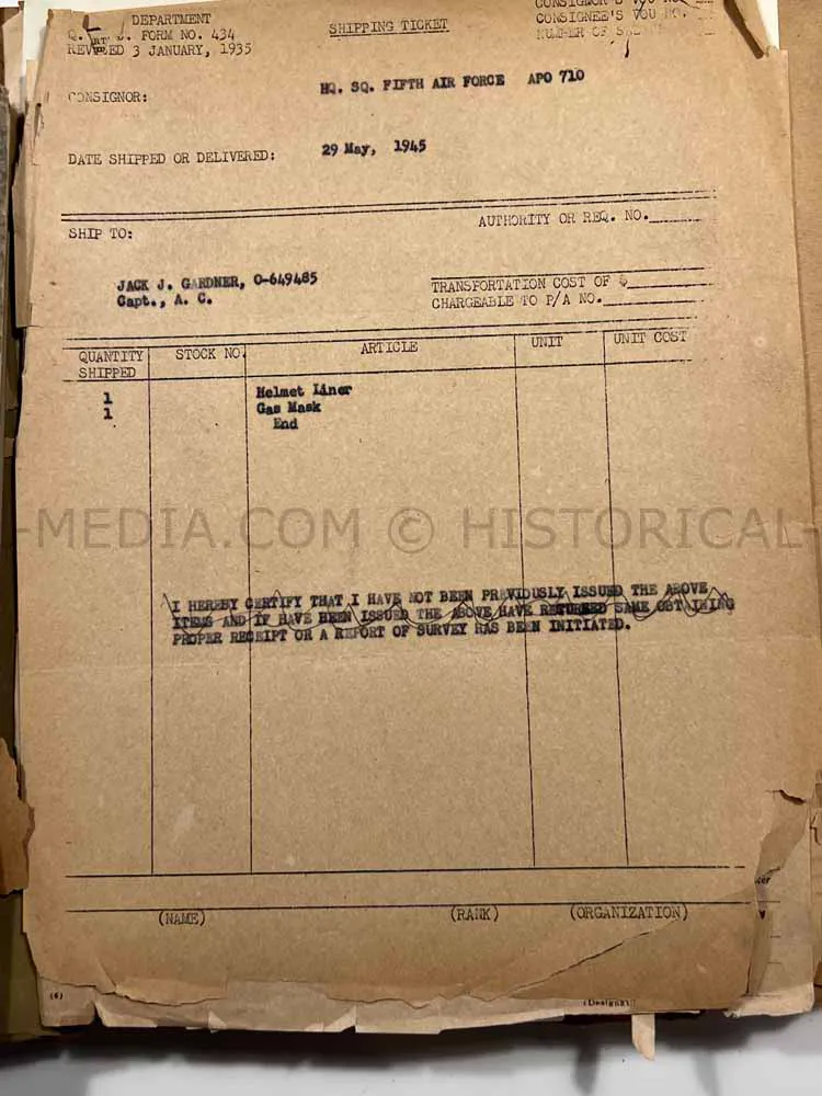 EXTENSIVE US WWII AIR CORPS A-2 GROUPING - MAJOR - 317TH TROOP CARRIER GROUP