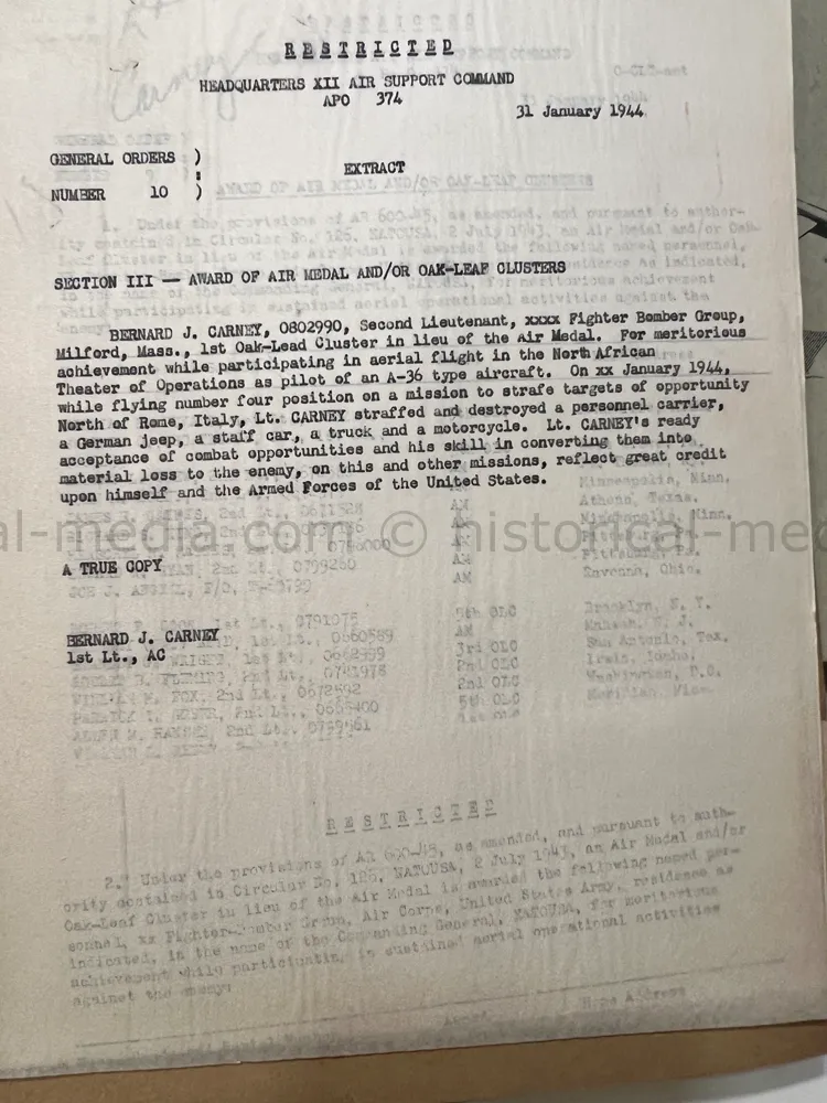 WWII AIR CORPS GROUPING - 27TH FIGHTER GROUP - EVADER - CATERPILLAR CLUB!