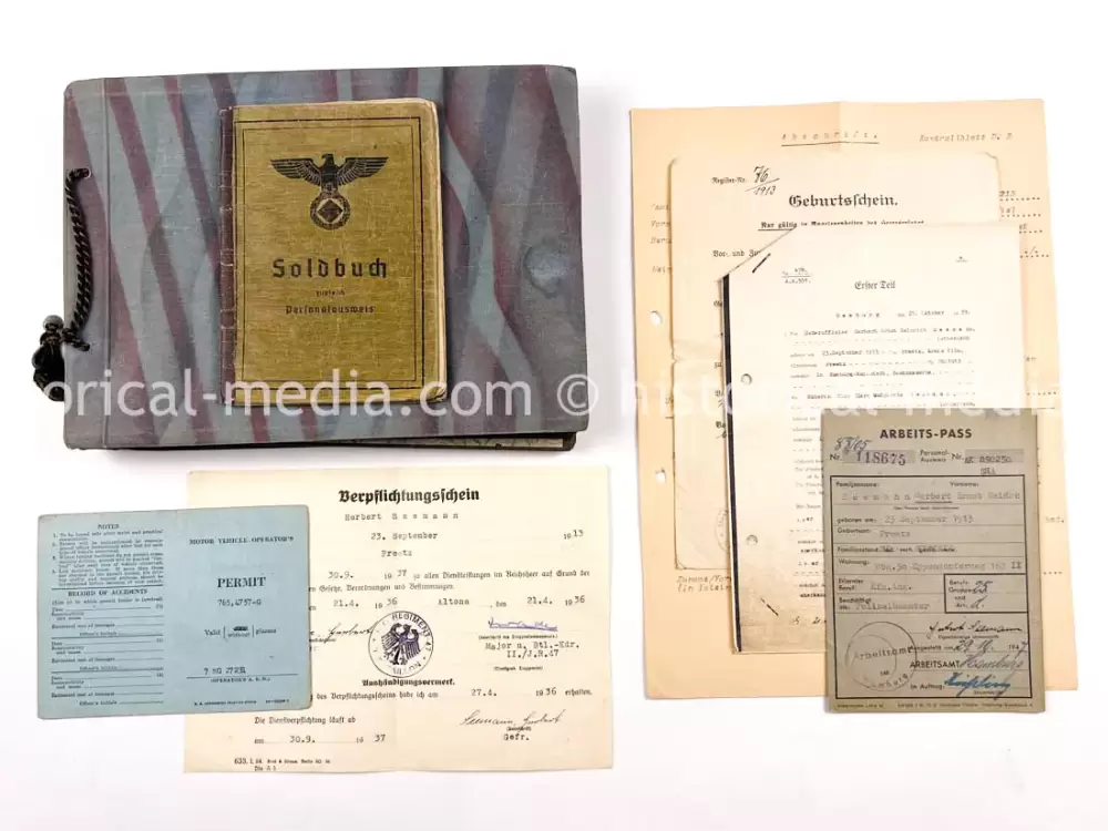 GERMAN ARMY SOLDBUCH & PHOTO ALBUM GROUPING - 21. PANZER DIVISION - AFRIKAKORPS