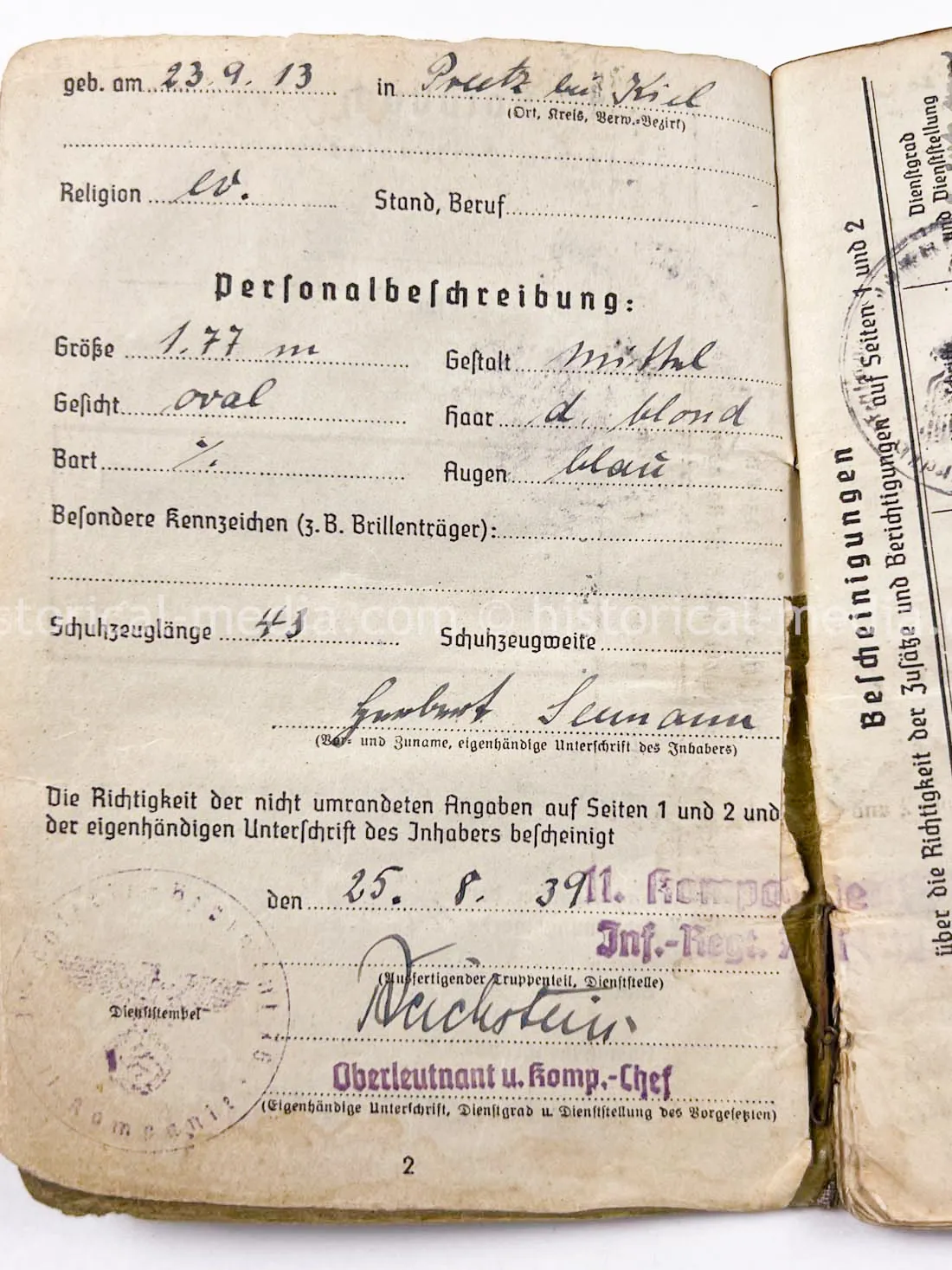GERMAN ARMY SOLDBUCH & PHOTO ALBUM GROUPING - 21. PANZER DIVISION - AFRIKAKORPS