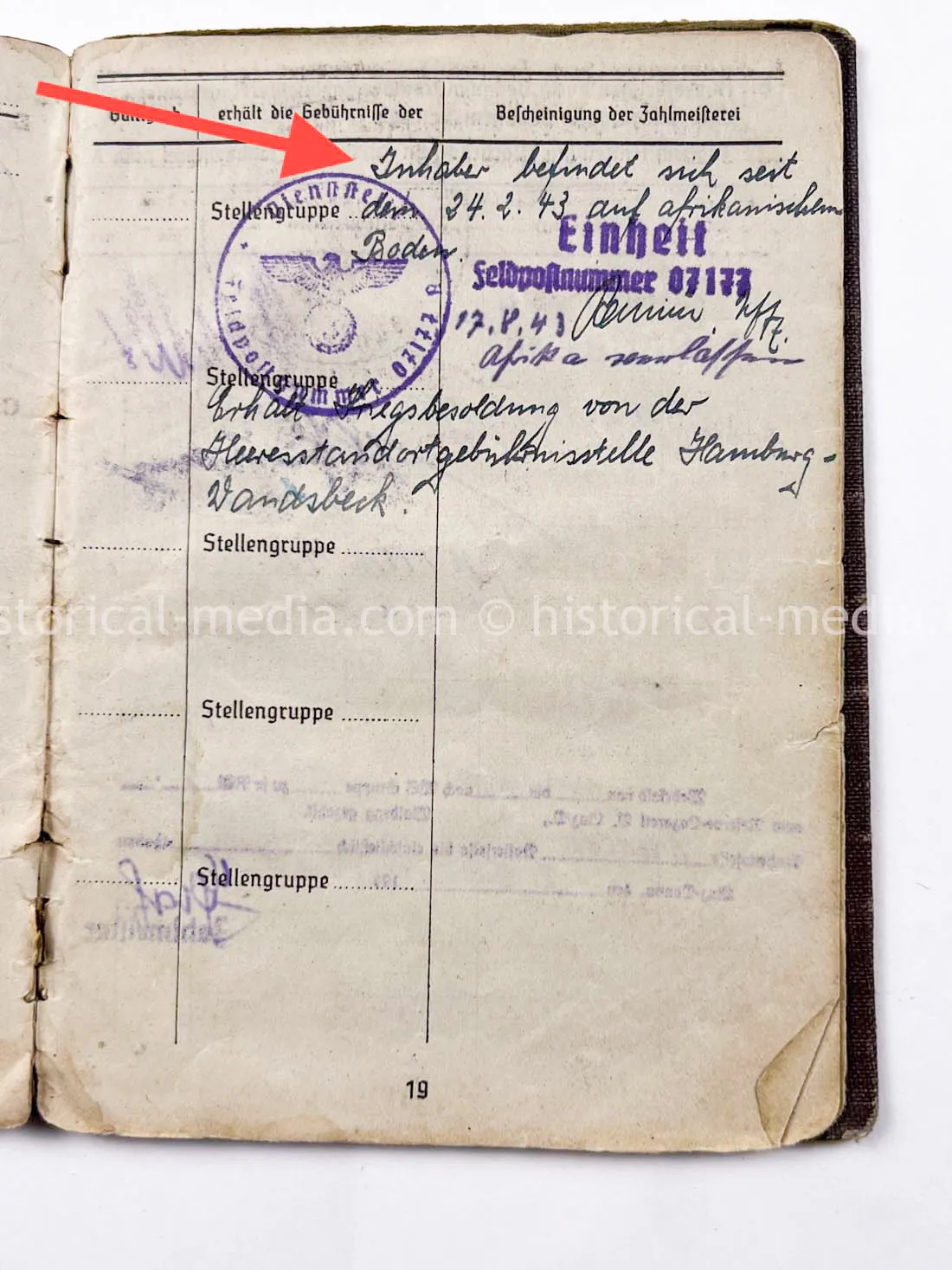 GERMAN ARMY SOLDBUCH & PHOTO ALBUM GROUPING - 21. PANZER DIVISION - AFRIKAKORPS