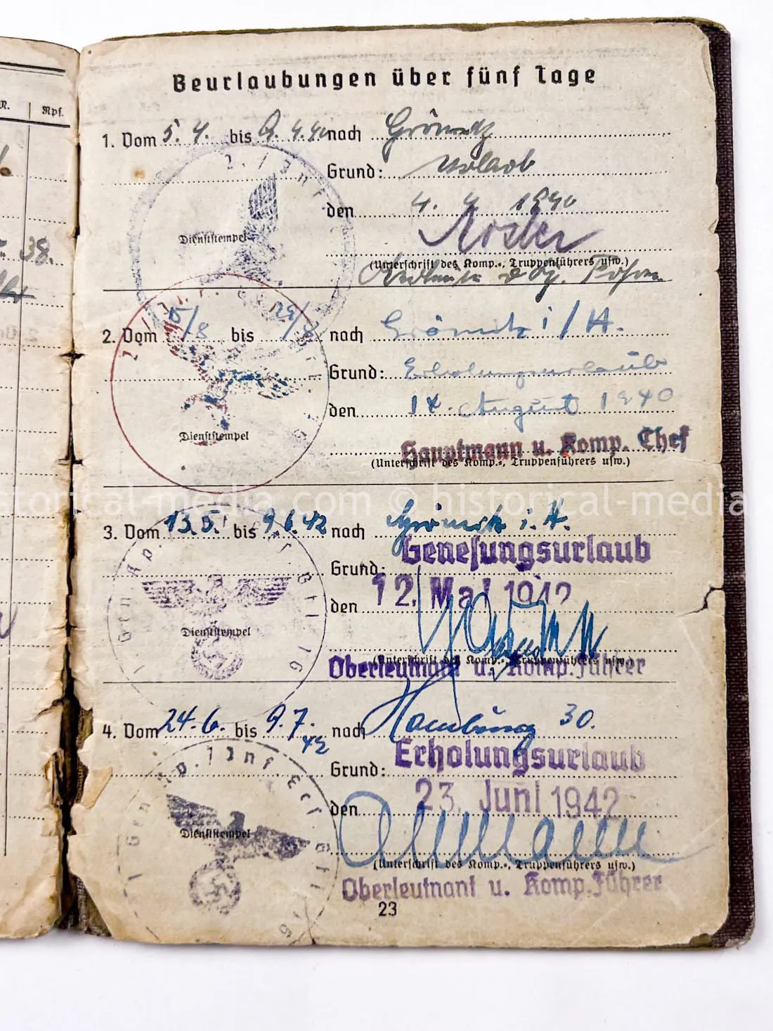GERMAN ARMY SOLDBUCH & PHOTO ALBUM GROUPING - 21. PANZER DIVISION - AFRIKAKORPS