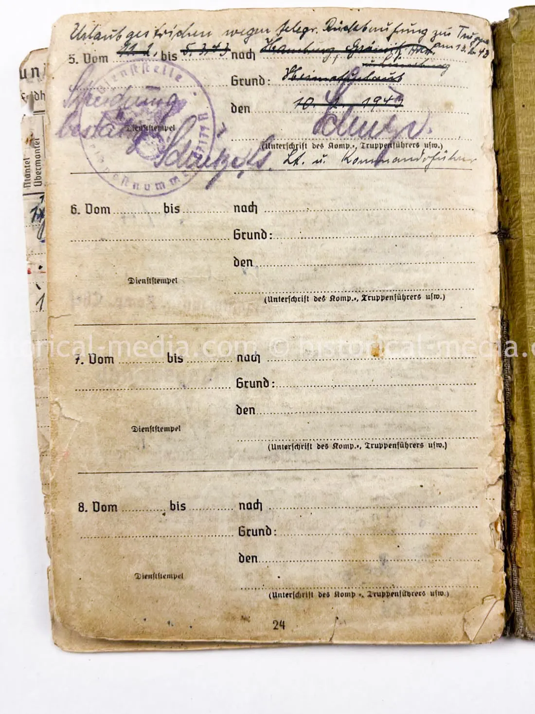 GERMAN ARMY SOLDBUCH & PHOTO ALBUM GROUPING - 21. PANZER DIVISION - AFRIKAKORPS