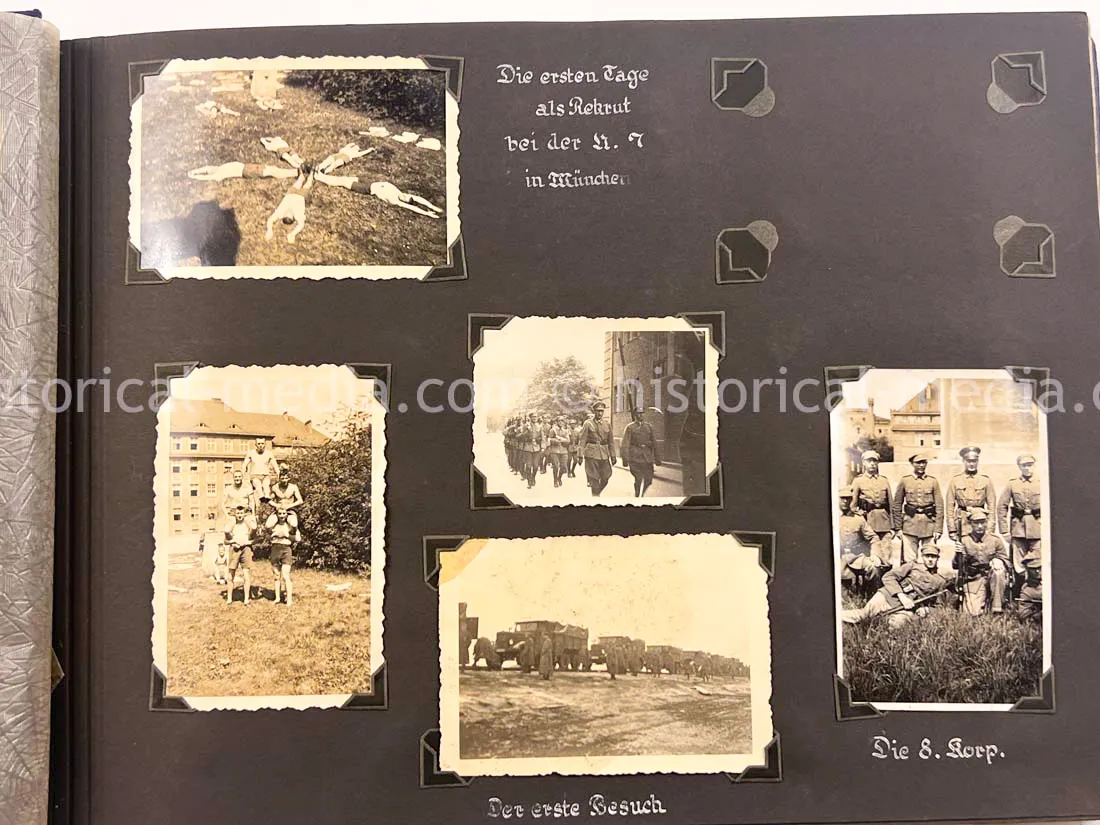 GERMAN ARMY PHOTO ALBUM - HITLER PHOTOS - SUDETENLAND, POLAND, WARSAW GHETTO - TOP!