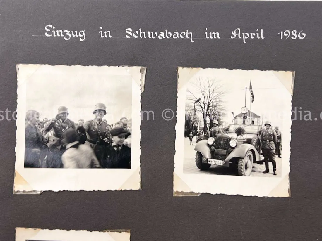 GERMAN ARMY PHOTO ALBUM - HITLER PHOTOS - SUDETENLAND, POLAND, WARSAW GHETTO - TOP!