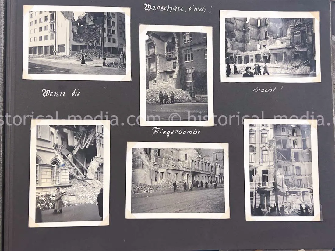 GERMAN ARMY PHOTO ALBUM - HITLER PHOTOS - SUDETENLAND, POLAND, WARSAW GHETTO - TOP!