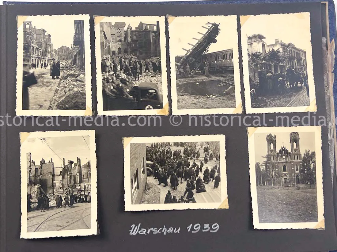 GERMAN ARMY PHOTO ALBUM - HITLER PHOTOS - SUDETENLAND, POLAND, WARSAW GHETTO - TOP!