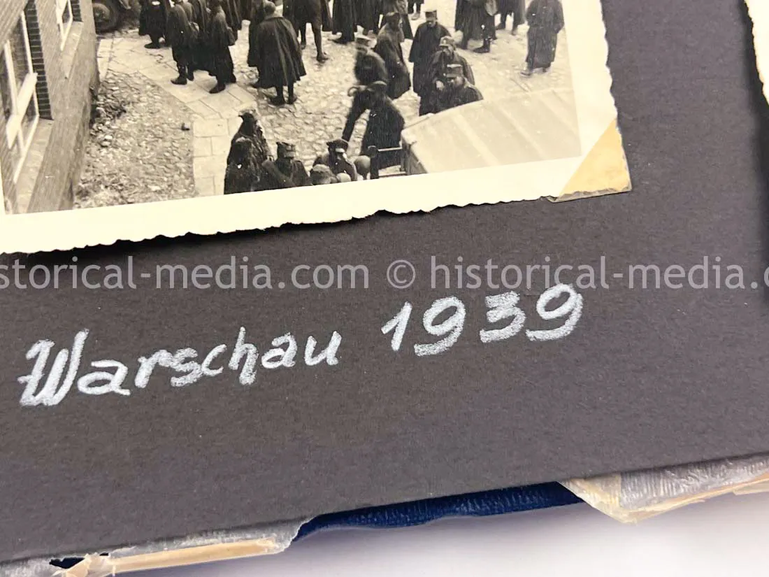 GERMAN ARMY PHOTO ALBUM - HITLER PHOTOS - SUDETENLAND, POLAND, WARSAW GHETTO - TOP!