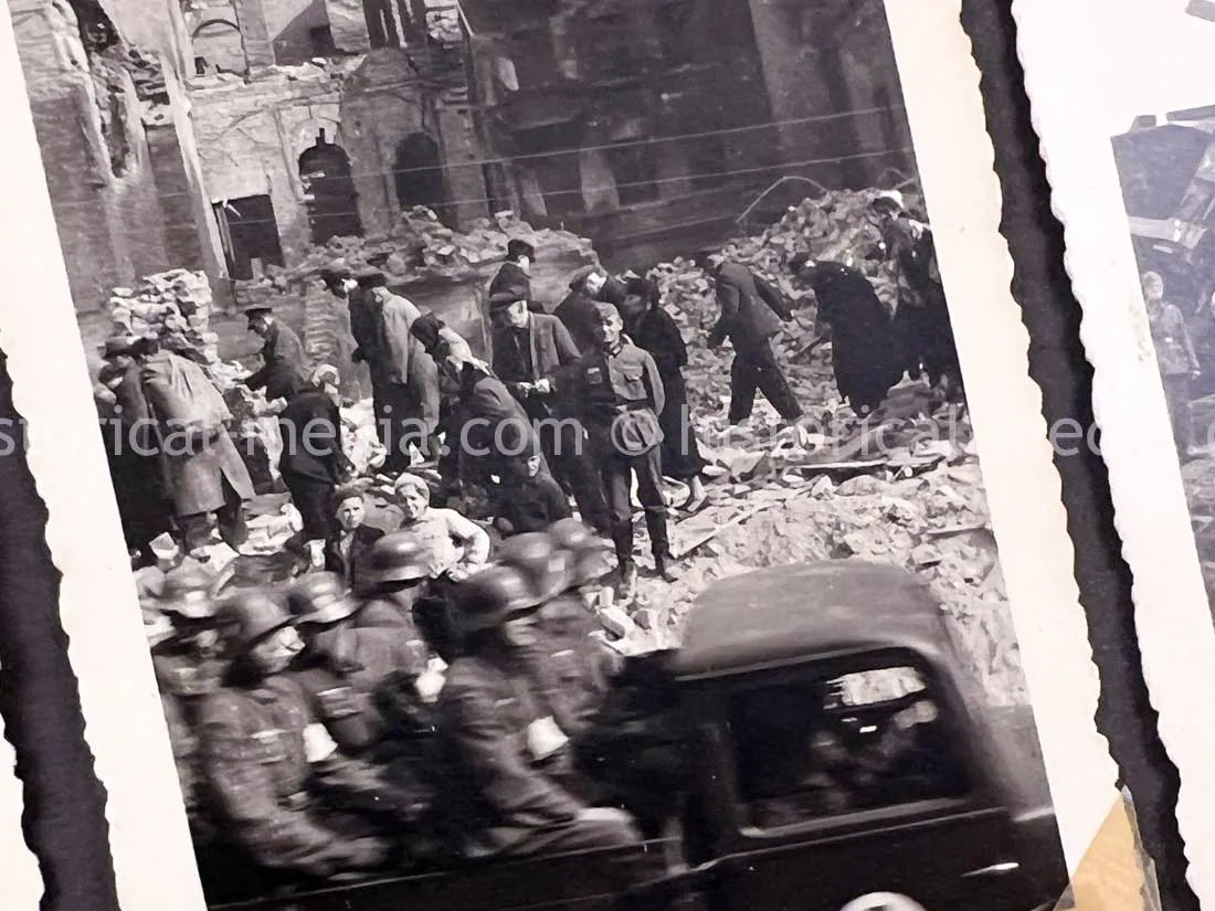 GERMAN ARMY PHOTO ALBUM - HITLER PHOTOS - SUDETENLAND, POLAND, WARSAW GHETTO - TOP!