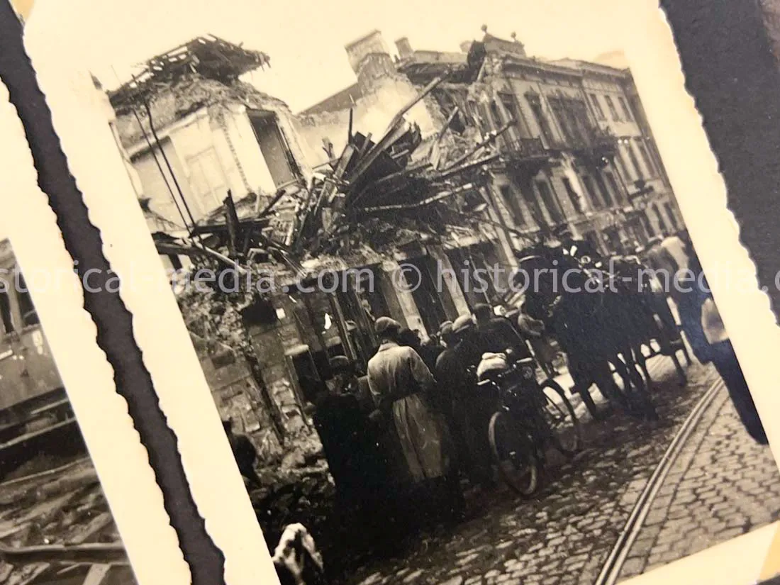 GERMAN ARMY PHOTO ALBUM - HITLER PHOTOS - SUDETENLAND, POLAND, WARSAW GHETTO - TOP!