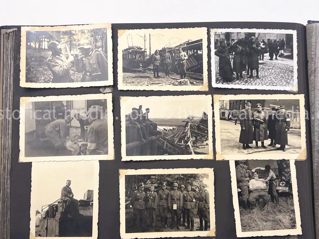 GERMAN ARMY PHOTO ALBUM - HITLER PHOTOS - SUDETENLAND, POLAND, WARSAW GHETTO - TOP!