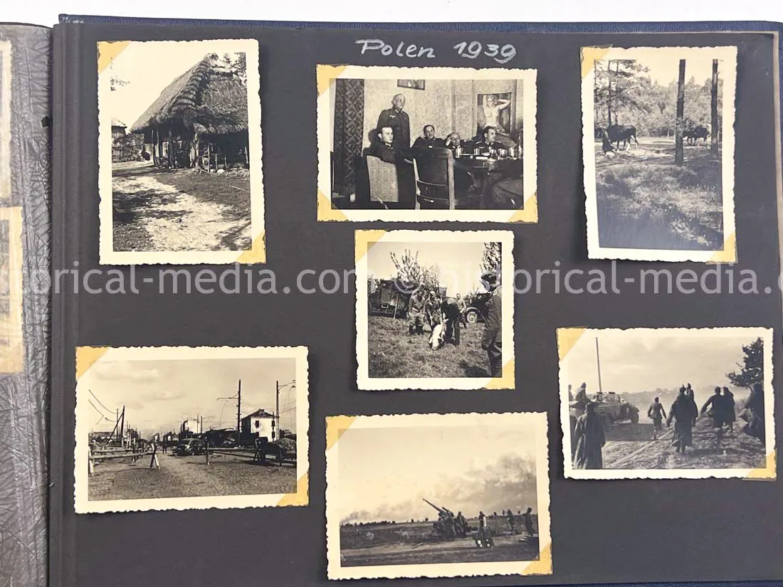 GERMAN ARMY PHOTO ALBUM - HITLER PHOTOS - SUDETENLAND, POLAND, WARSAW GHETTO - TOP!