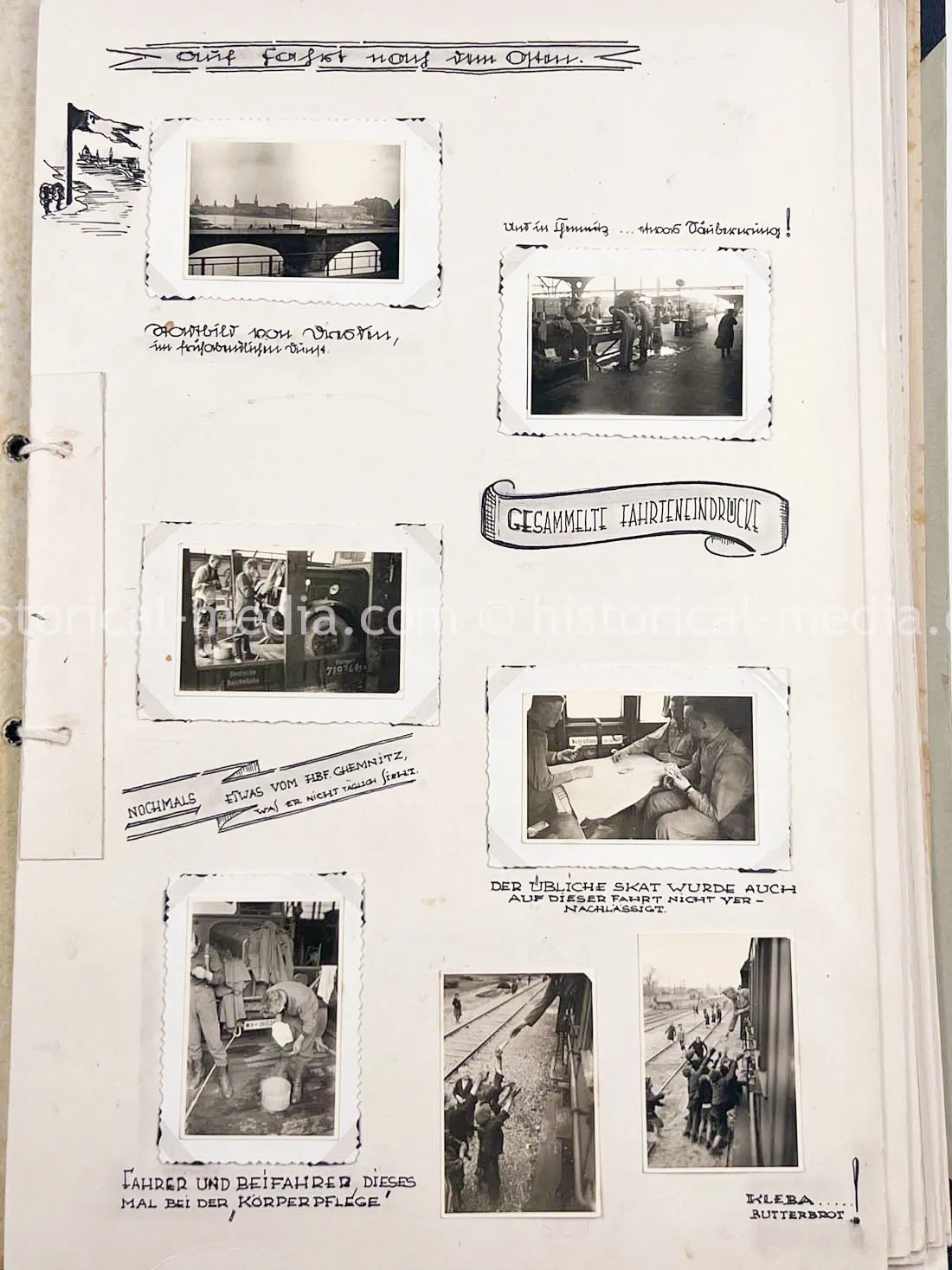 GERMAN ARMY PHOTO ALBUM - 23. PANZER DIVISION - POLAND & RUSSIA CAMPAIGN - ZAMOSC GHETTO - NICE!