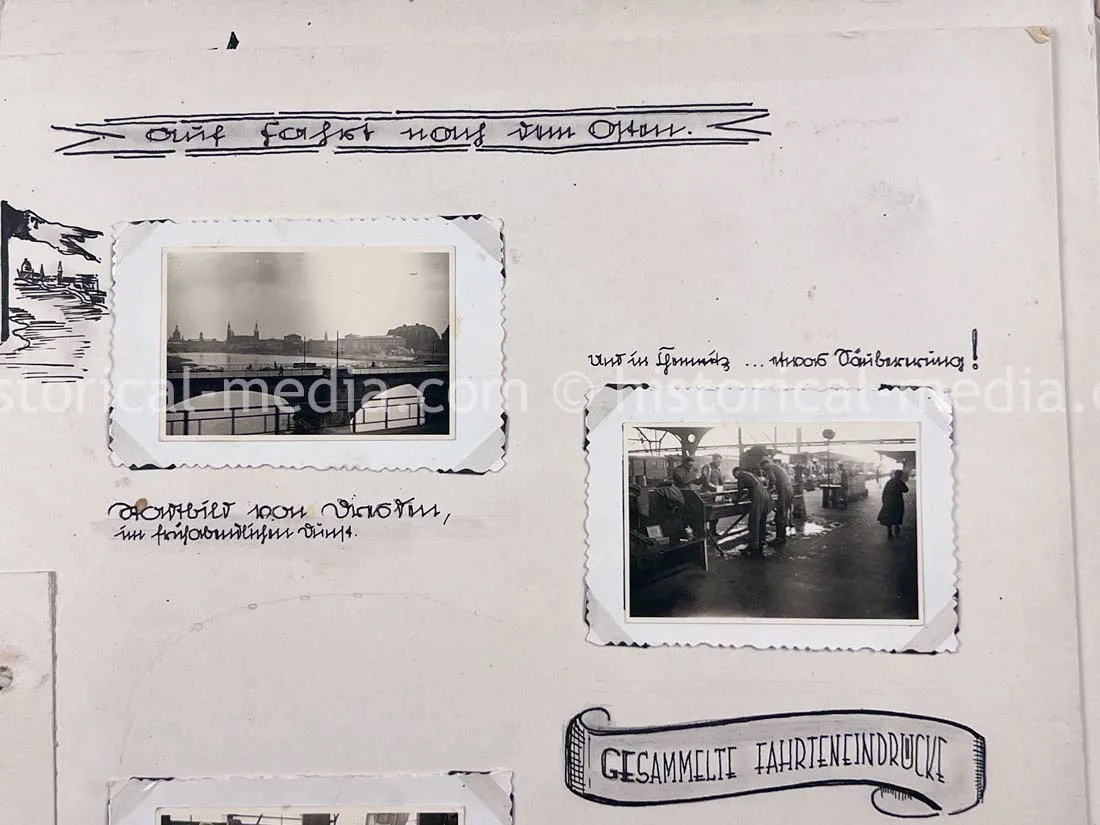 GERMAN ARMY PHOTO ALBUM - 23. PANZER DIVISION - POLAND & RUSSIA CAMPAIGN - ZAMOSC GHETTO - NICE!