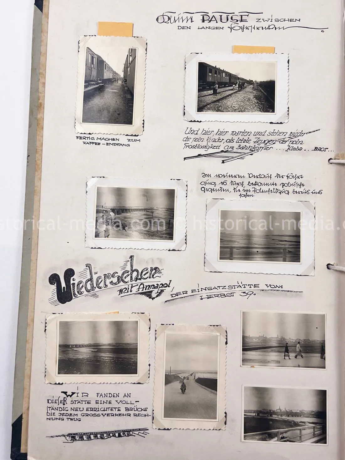 GERMAN ARMY PHOTO ALBUM - 23. PANZER DIVISION - POLAND & RUSSIA CAMPAIGN - ZAMOSC GHETTO - NICE!