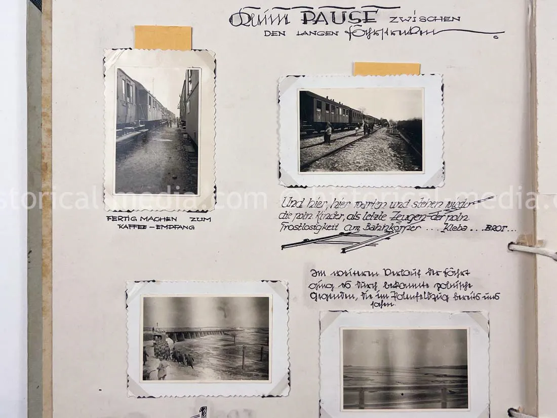 GERMAN ARMY PHOTO ALBUM - 23. PANZER DIVISION - POLAND & RUSSIA CAMPAIGN - ZAMOSC GHETTO - NICE!