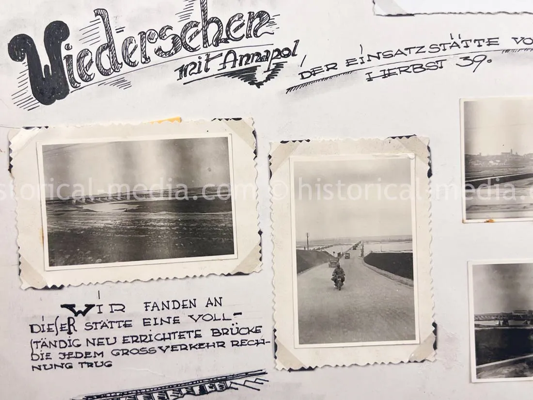 GERMAN ARMY PHOTO ALBUM - 23. PANZER DIVISION - POLAND & RUSSIA CAMPAIGN - ZAMOSC GHETTO - NICE!