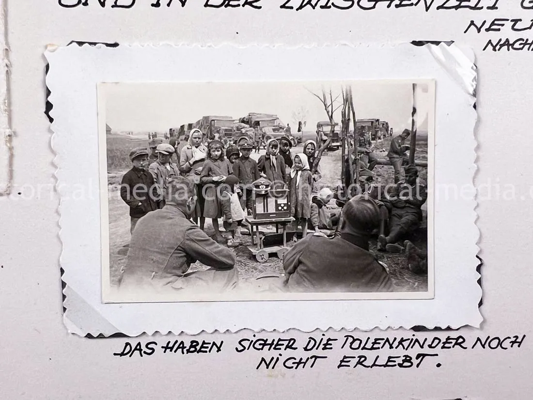 GERMAN ARMY PHOTO ALBUM - 23. PANZER DIVISION - POLAND & RUSSIA CAMPAIGN - ZAMOSC GHETTO - NICE!