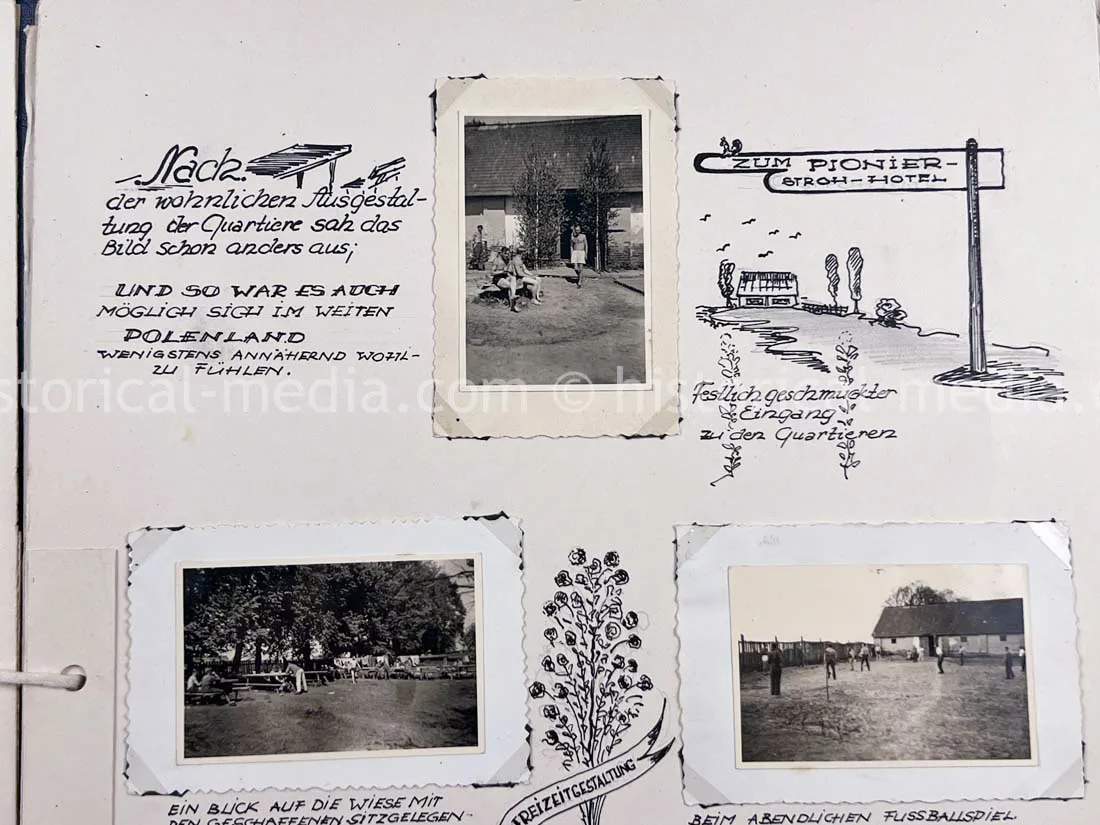 GERMAN ARMY PHOTO ALBUM - 23. PANZER DIVISION - POLAND & RUSSIA CAMPAIGN - ZAMOSC GHETTO - NICE!