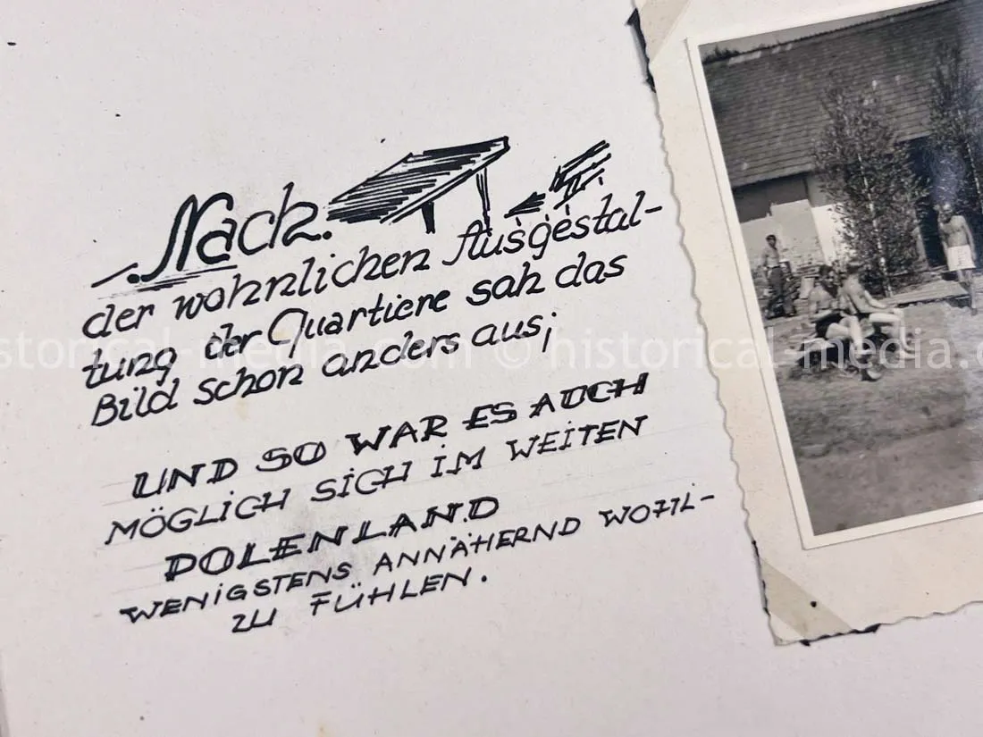 GERMAN ARMY PHOTO ALBUM - 23. PANZER DIVISION - POLAND & RUSSIA CAMPAIGN - ZAMOSC GHETTO - NICE!