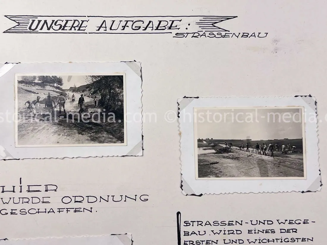 GERMAN ARMY PHOTO ALBUM - 23. PANZER DIVISION - POLAND & RUSSIA CAMPAIGN - ZAMOSC GHETTO - NICE!