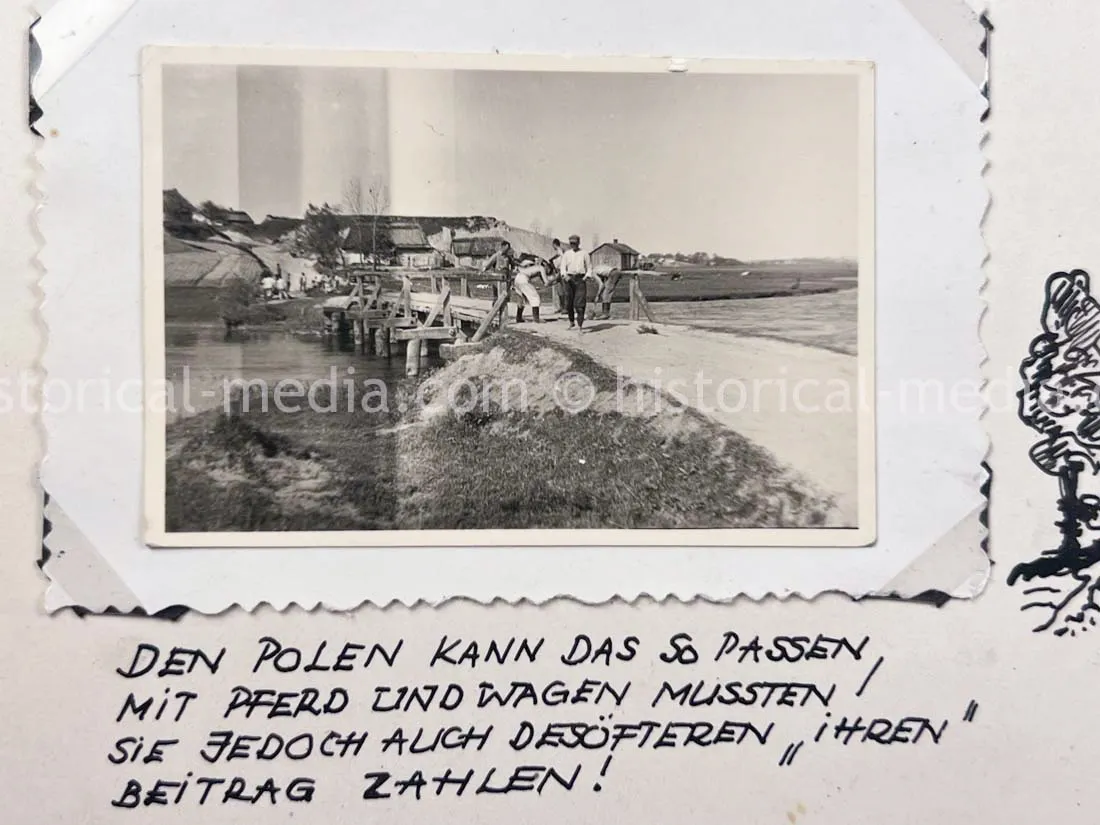GERMAN ARMY PHOTO ALBUM - 23. PANZER DIVISION - POLAND & RUSSIA CAMPAIGN - ZAMOSC GHETTO - NICE!